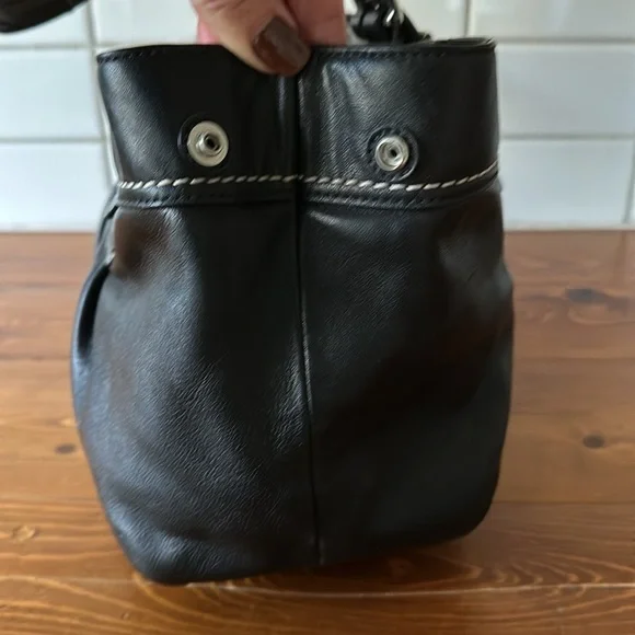 Coach Soho Black Pleated Leather Satchel - Picture 14 of 16